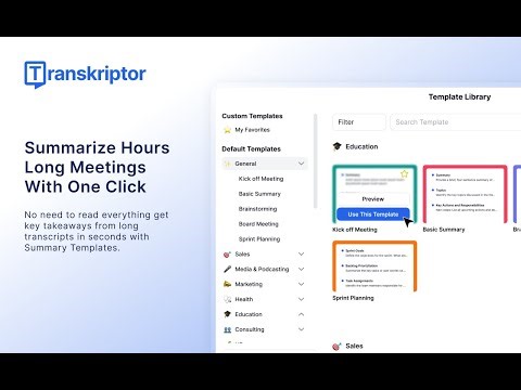 How to Use AI Chat & Summary in Transkriptor | Smart Examples & Demo