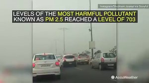 35K views · 177 reactions | Schools have been closed and traffic is slowed by smog in New Delhi, India this week: | AccuWeather | Facebook