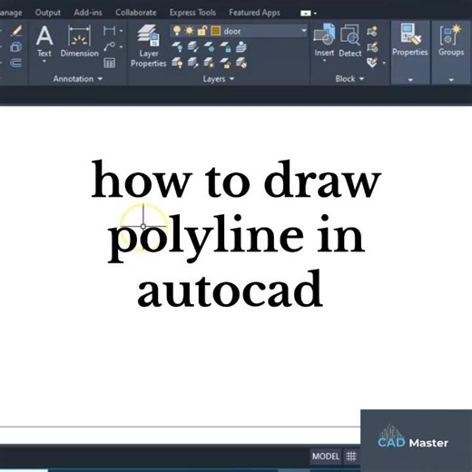 How to draw Polyline in AutoCAD for Beginners ⚡#shorts #autocad #shortsviral #cadmaster #shortsfeed