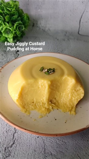 3-Ingredient Jiggly Custard Pudding | Quick Dessert Recipe #pudding #custard #sweetpudding #shorts