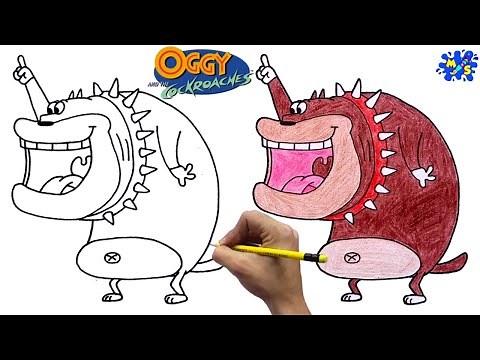 How to Draw Bob from Oggy and the cockroaches | Easy Step by Step