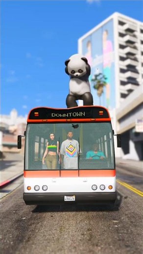 A Panda Chased Franklin's Bus in GTA V 😭 | He Was Trying to Help #gta5