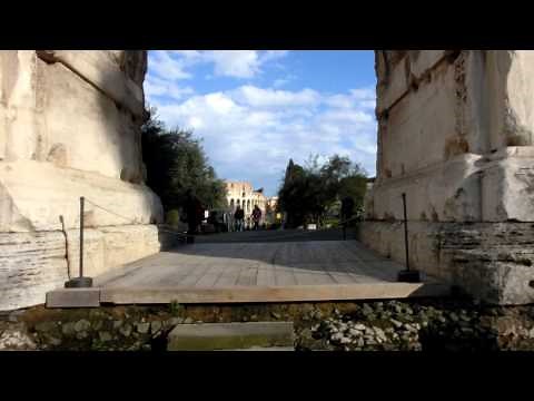 The looted Jerusalem Temple's Gold Menorah on Titus Arch in Rome