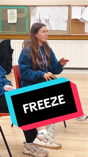 Senior Drama exploring their improvisation skills with a game of FREEZE 🎭 #acting #theatre #improv #actingskill #dramaclass