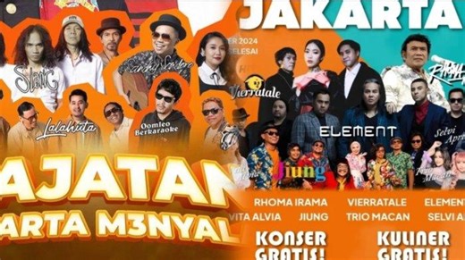 Jadwal Konser Musik Gratis di Jakarta Sabtu Besok, Ada di GBK hingga Lapangan Banteng - Tribunjakarta.com