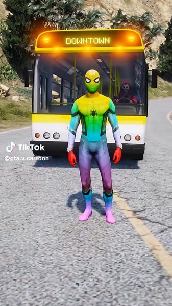 GTA v Cartoon on TikTok