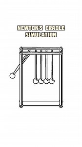 Newton's Cradle Simulation #Newton #simulation #physics #educational #cradle | Mechanical Mastery