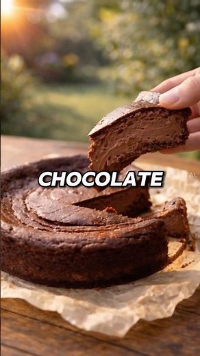 3-Ingredient Chocolate Cheesecake (No Flour, High Protein!) 🍫