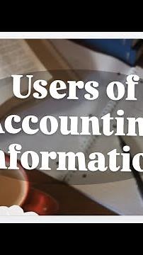 Users of Accounting information -Internal and external users