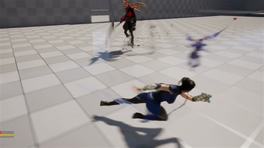 Motion matching运动匹配已经这么牛了？UE5游戏战斗攻击 敌人Ai中Boss测试曝光