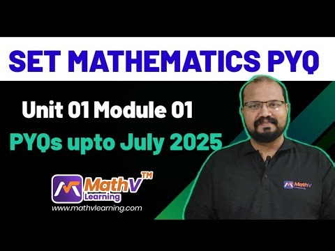 SET Mathematics PYQs Unit 01 Module 01 Questions Kerala SET Mathematics #keralapsc #keralaset