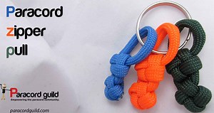 Cross knot paracord zipper pull - Paracord guild