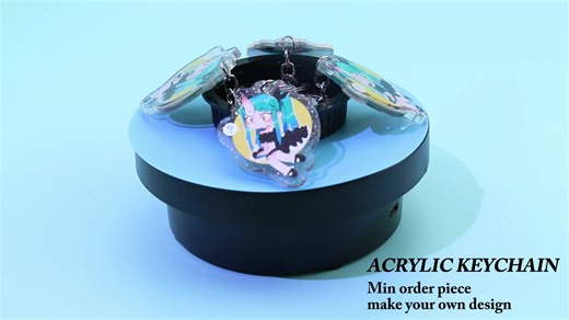 Holographic Customized Acrylic Keychain Blank Logo Souvenir Gift Epoxy Anime Key Chain Custom Charms Acrylic Keychain Wholesale