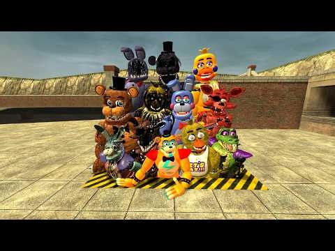 EXPLODE RAINBOW FNAF SECURITY BREACH ANIMATRONICS IN GMOD!