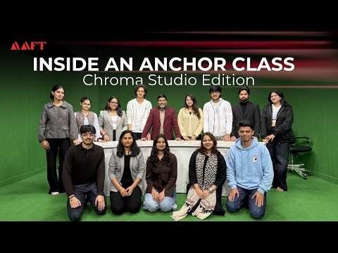 Inside a News Anchor Training Studio | AAFT Noida Journalism Students