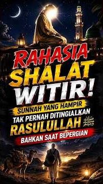 RAHASIA SHALAT WITIR! SUNNAH YANG HAMPIR TAK PERNAH DITINGGALKAN RASULULLAH ﷺ, BAHKAN SAAT BEPERGIAN