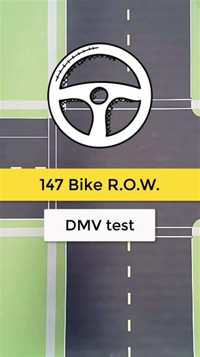 Does a bike always have the right of way? #quiz #driverspermit #drivingtest #drivingschool #testreadychic
