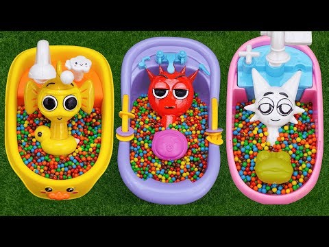 SPRUNKI Simon Toy Satisfying with Unboxing Sprunki Cute Bathtub Playset ASMR | Funny Toys