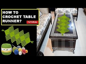 How To Crochet lace doily Table Runner.Design 1