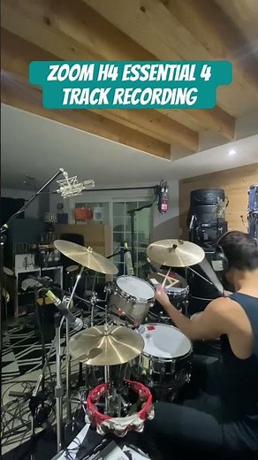 Recording drums with the @ZoomSoundLab H4 Essential (4 track recording)