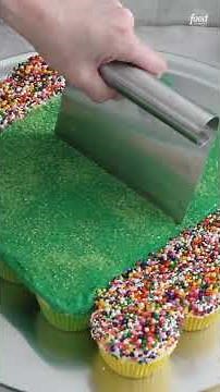 Football Stadium Pull-Apart Cupcake Cake | Food Network | #Shorts