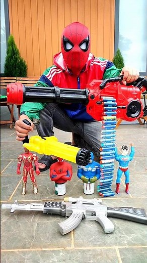 Big Machine Gun Vs 2 toys guns unboxing and testing