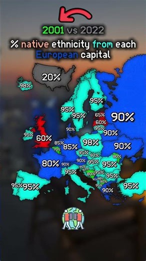 What is the ethnicity of each European capital? #europe #mapping #geography #mapper
