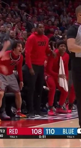 CONTROVERSIAL FALL! Red Bench ERUPTS as Game Slips Away #NBA