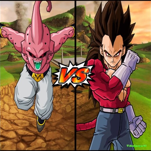 Kid Buu vs Vegeta Ssj4 (COM VS COM) - DBZ: Budokai Tenkaichi 3 | Videojuegos02