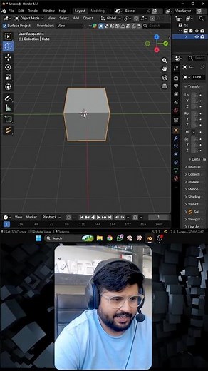 Quickly Reset 3D Cursor to Center Point in Blender 🔥#shorts #3d