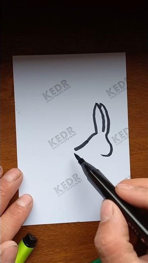 How to easily draw a hare #draw a hare #draw🐇🐰
