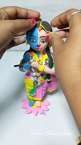 1.5M views · 47K reactions | DIY how to make Radha Krishna Ardhnarishwar Avatar with clay | Creative Ideas by Shefu | Facebook