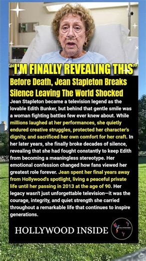 Before Death, Jean Stapleton Breaks Silence Leaving The World Shocked #shorts