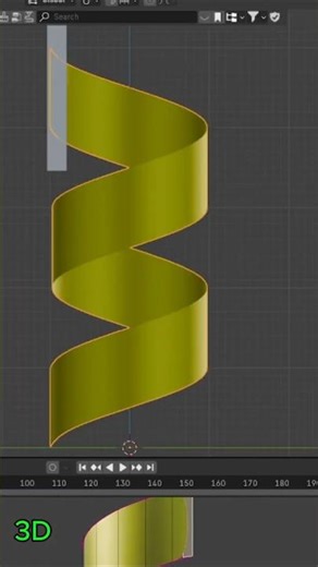 Metal Spiral Cloth Simulation in Blender – Satisfying CGI Motion! ✨🌀