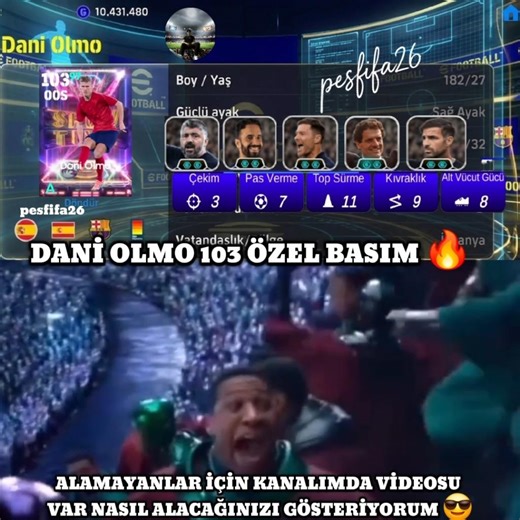 Dani Olmo 103 Özel Basım 😈 #pesmobileبيس #efootball #fifa #keşfetbeniöneçıkar #efootball2026