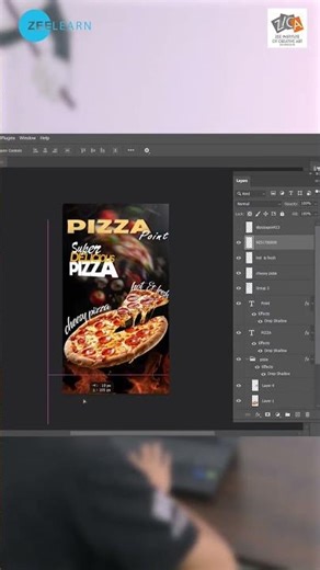 Graphic Design Food Poster in Adobe Photoshop | ZICA Dehradun Student Work