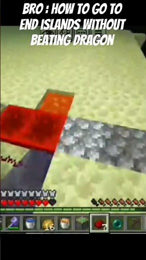 How to go to end islands without beating dragon #minecraft