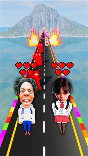 Sprunki Obstacle Course! Boy vs Girl! Who Will Win | Railborn