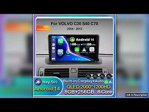 Android 14 Carplay Auto For VOLVO C30 S40 C70 2006 2010 2011 2012 Car Radio Multimedia Navigation P