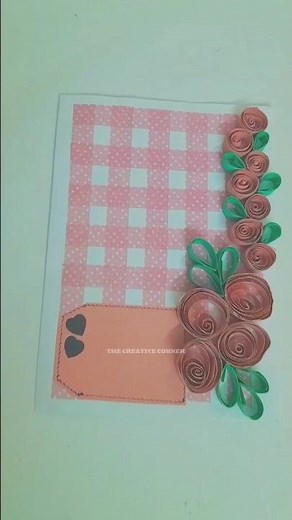 🌸Beautiful card making | Step by Step|Card Making Tutorial The creative corner|#wowwow #viralshorts🍒