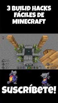 3 Bulids Hacks Para Minecraft! ⛏️⚒️ #minecraft #trendingshorts