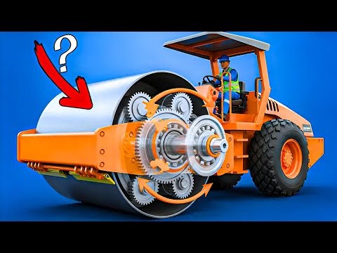 How does a road roller work? What makes the road roller shake the ground? | Unexplored Hindi