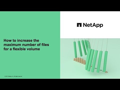 How to increase the maximum number of files for a flexible volume