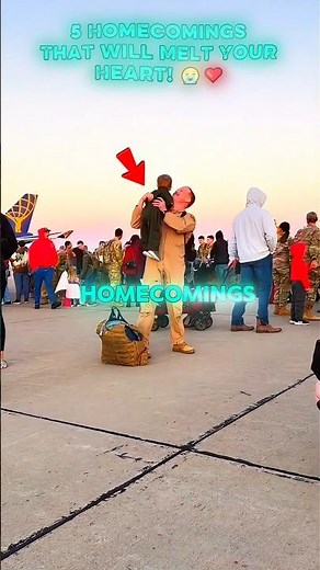 5 heartwarming moments soldiers came home to their families 😭❤️ #military #reunion #family