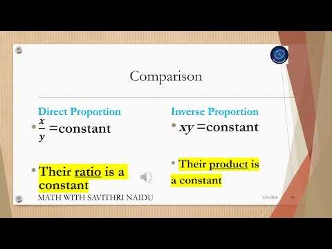 Grade 8: Direct and Inverse Proportions
