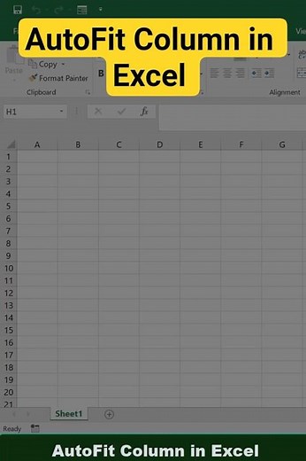 How to Autofit Column in Excel Like a Pro! | Excel Hacks