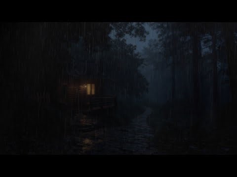 Gentle Rain Sounds for Deep Sleep 🌧 Cozy Cabin Rain at Night
