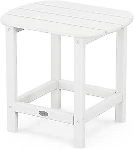POLYWOOD SBT18WH South Beach 18" Outdoor Side Table, White