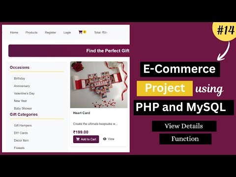 E-Commerce Website Project Using PHP & MySQL | Admin & User Panel | View Details Function -14