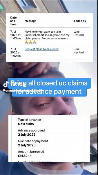 Universal credit payments on TikTok